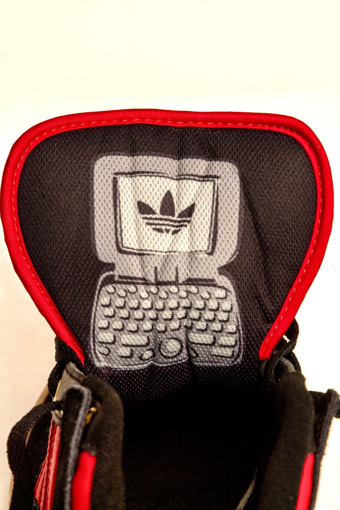 insdie tongue of adidas day one sneaker
