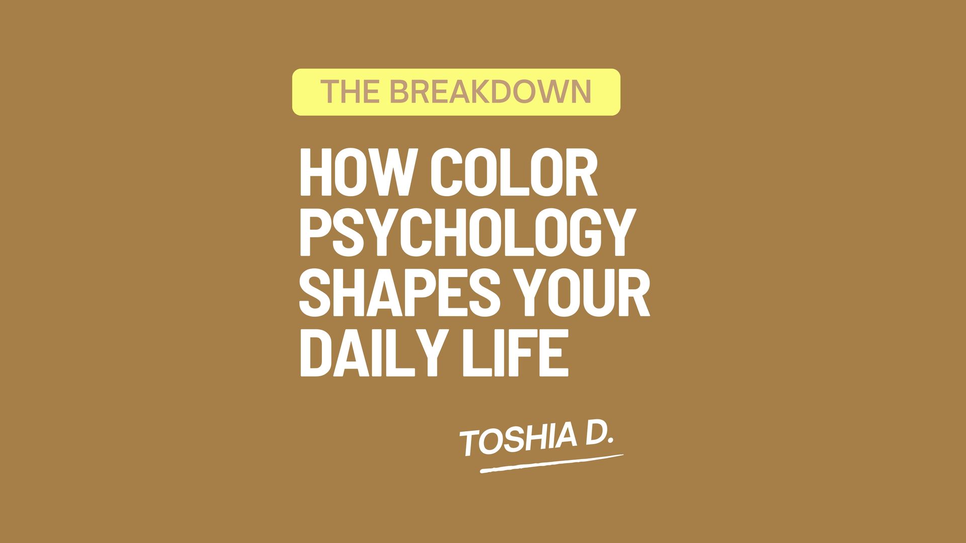 How Color Psychology Shapes Your Daily Life