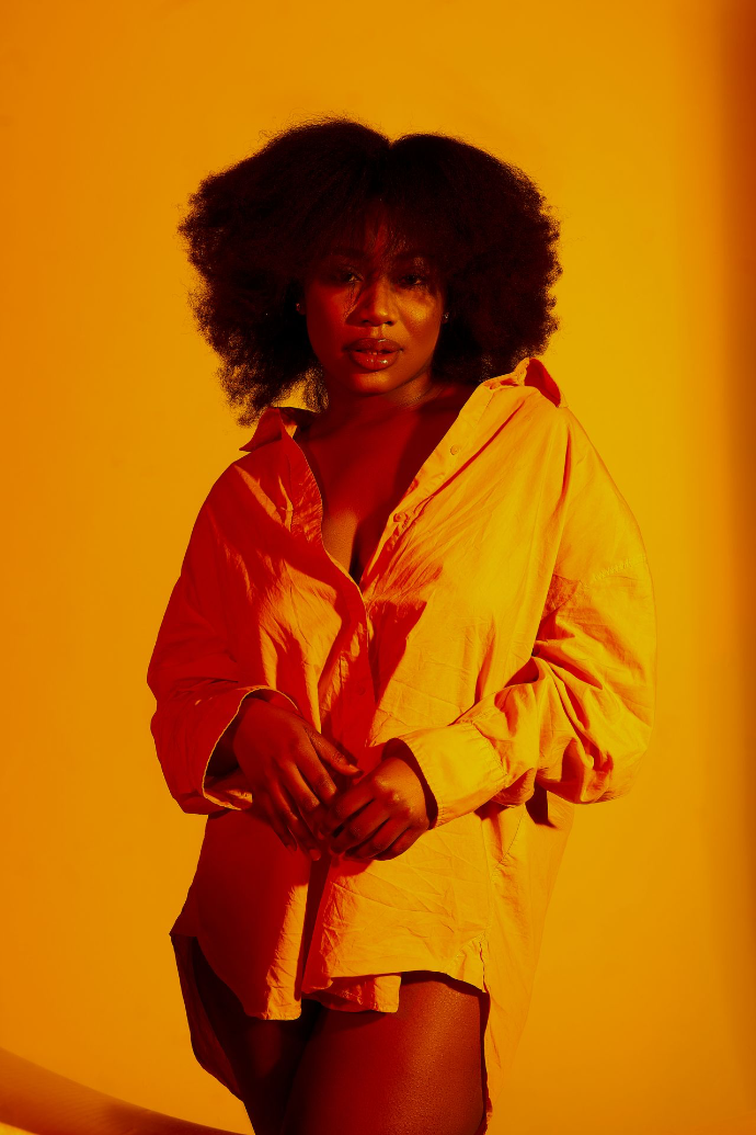 Portrait of a women using gel lighting